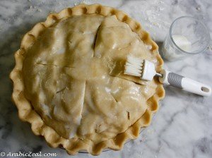 Applie Pie ~ brush top of pastry with milk