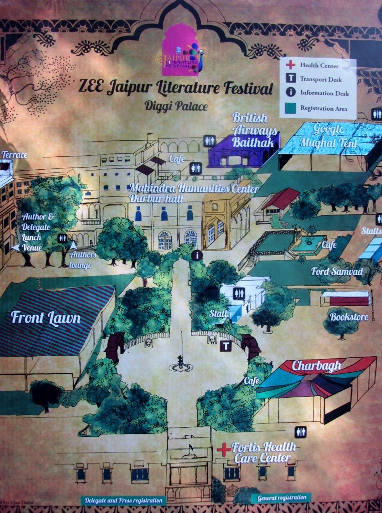 Jaipur Literature Festival ~ map of Diggi Palace