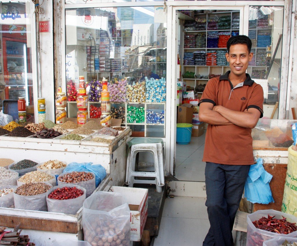 Bahrain souk shopkeeper